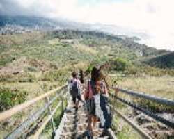 The hiking trail is like no other. Walking to the The hiking trail is like no other. Walking to the edge of a volcano is a rare opportunity. The trail begins as a concrete pathway then becomes a dirt